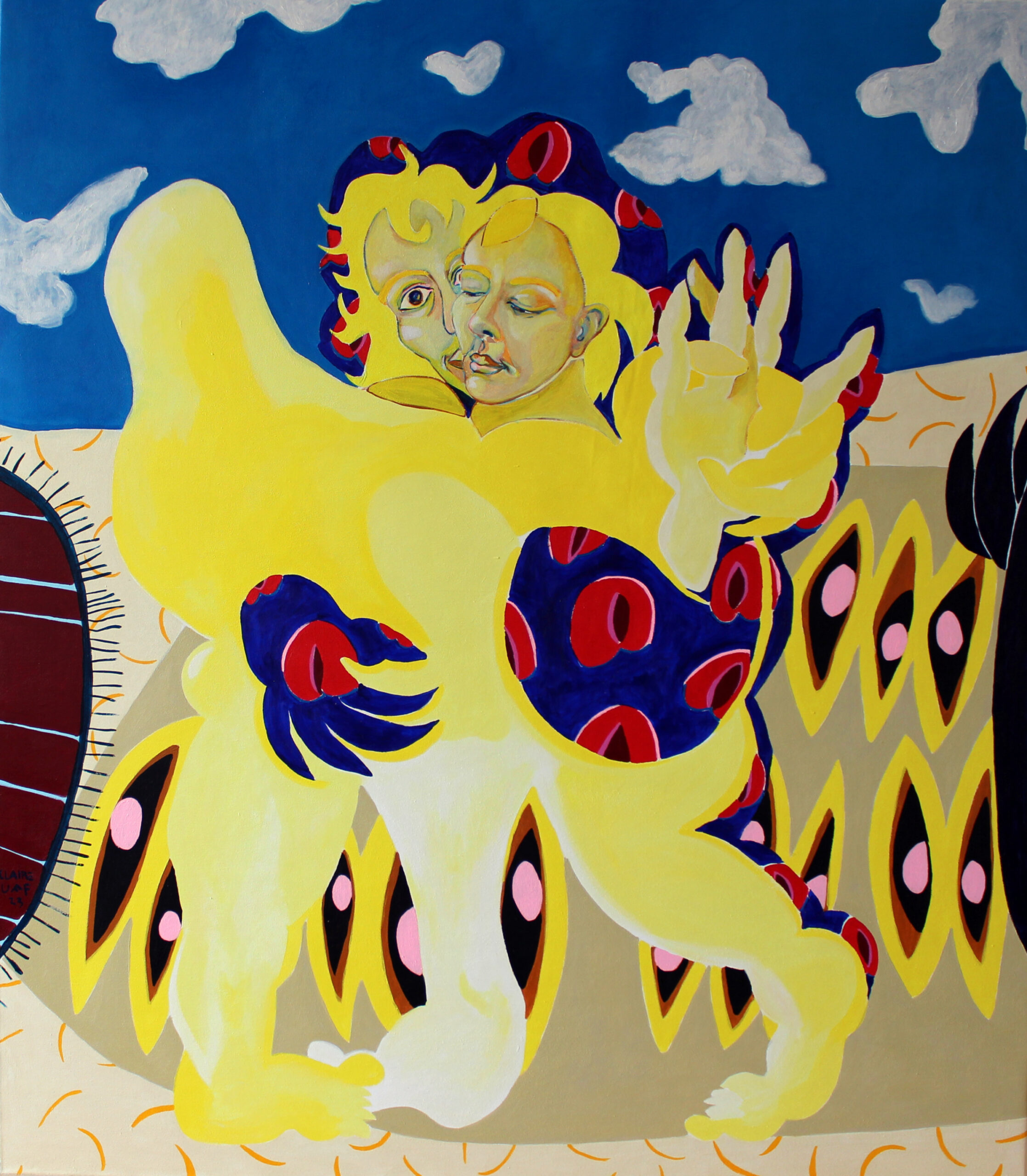 Yellow, yellow and more yellow / Claire Uff / contemporarypainting / art / berlin artist / painting / Muster / Portrait / contemporaryart /Malerei / Tanz / dance / See / lake / Blau / blue / Freude /Gelb / Pfirsich
