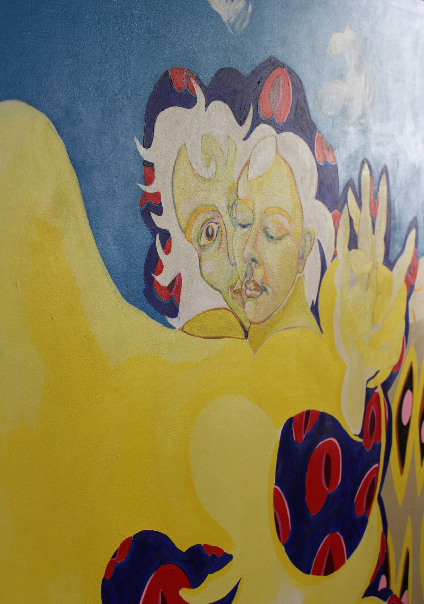 Yellow, yellow and more yellow / Claire Uff / contemporarypainting / art / berlin artist / painting / Muster / Portrait / contemporaryart /Malerei / Tanz / dance / See / lake / Blau / blue / Freude /Gelb / Pfirsich